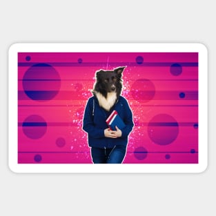 collie student Sticker